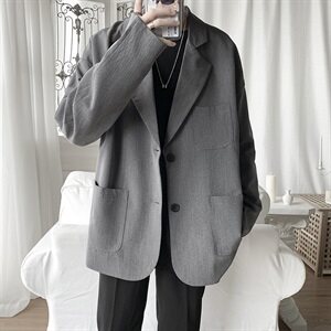 痞帅春季休闲小西装男潮流百搭秋装西服上装 X2021 P85图片