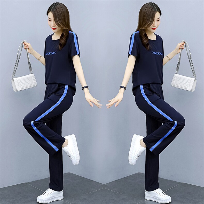 休闲时髦运动卫衣套装女2025年春装新款气质显瘦洋气阔腿裤两件套,女装套装/套裙,梦依杭