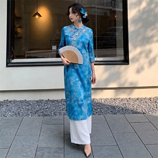 芷墨春季新款新中式设计感唐装上衣连衣裙显高显瘦日常通勤连衣裙，女装连衣裙，芷墨服饰