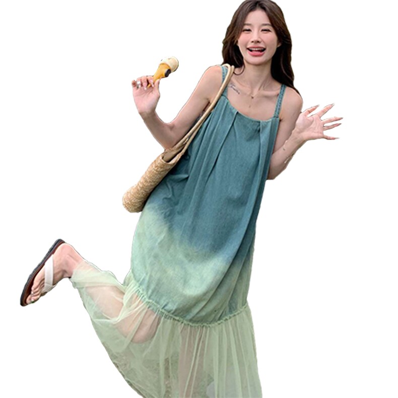 夏季新款牛仔拼接连衣裙A35-P115-K178,女装连衣裙,2C073