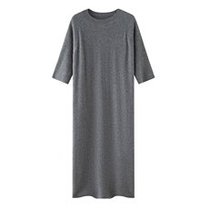 宽松韩版七分袖山羊绒衫女长款毛衣显瘦25秋冬圆领套头针织连衣裙，女装连衣裙，绒创羊绒