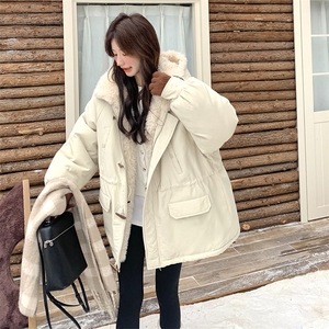 现货 牛角扣加厚羊羔毛连帽休闲派克服5832-P275-K408图片
