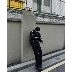 自家图，博主风cleanfit外套男短款撞色美式飞行员夹克JK2403-P85，男装夹克，星座1007（原301D）
