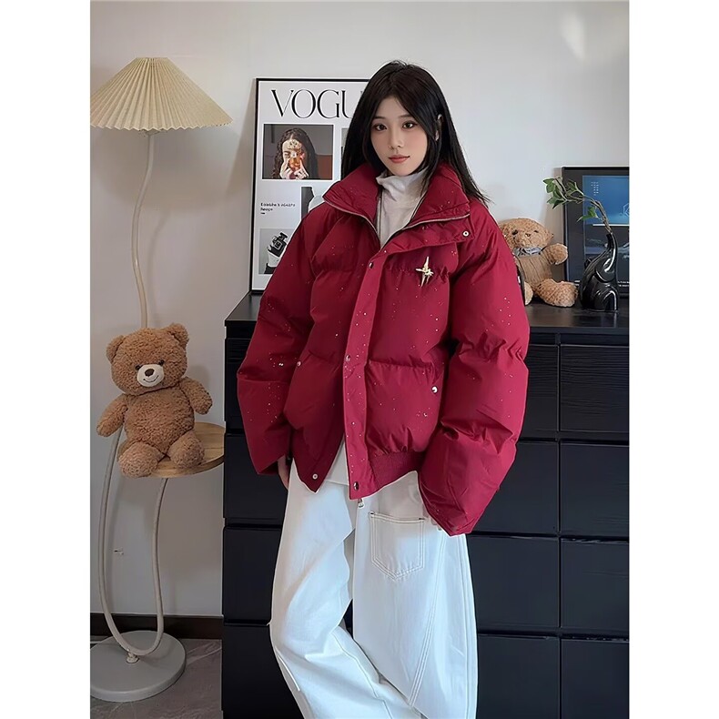 现货美式宽松立领短款加厚面包服MY888特P85，鞋类箱包手腕包，星座205-3