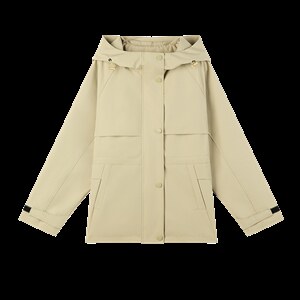 2026年春季连帽休闲宽松显瘦时尚短款风衣，女装风衣，文熹诺