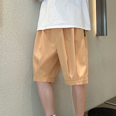 A125-6601-P20冰丝加大码港风男士五分休闲裤百搭潮流宽松休闲，男装休闲裤，电商A125