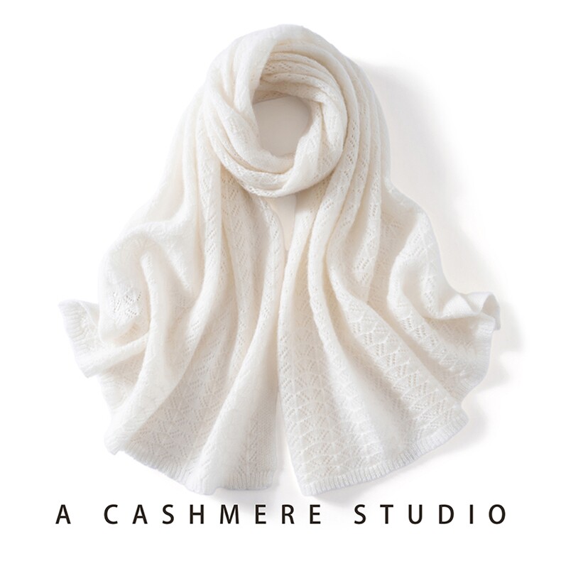 冬季时尚百搭天然气休闲伞形长围巾，围巾，思琳羊绒