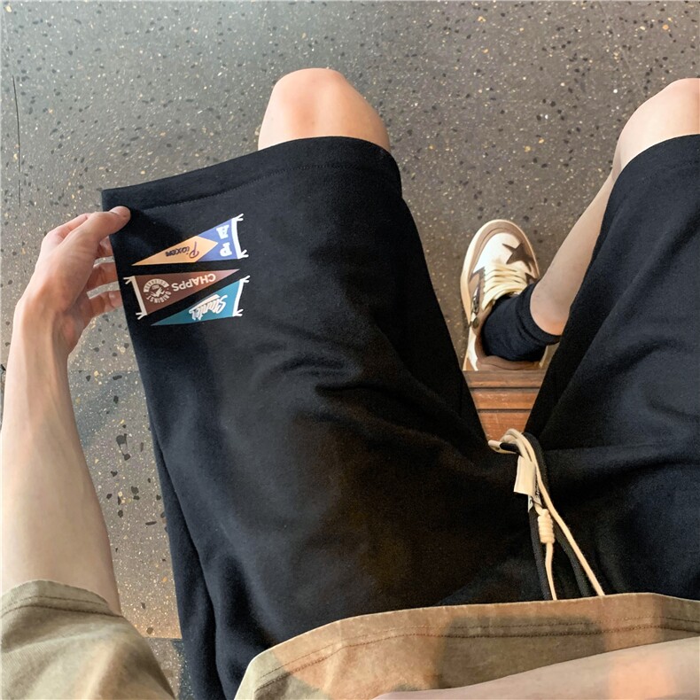 EQ279夏季大码短裤男简约宽松薄款ins港风五分裤百搭休闲裤空调款图片