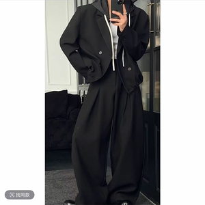 2026春装新款可脱卸西服夹克弯刀西裤套装W367-P143K367-P78(网图图片