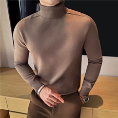 秋冬新品~无痕针织~软暖抗造百搭小心机~可翻高领毛衣男M9925-P57，男装针织衫/毛衣，电商A213