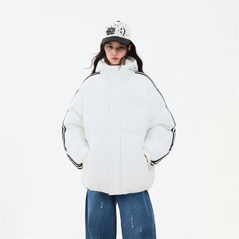 冬季潮流条纹五防立领加绒加厚棉衣情侣撞色棉服外套MY8899-p78,男装棉衣,星座610B-1