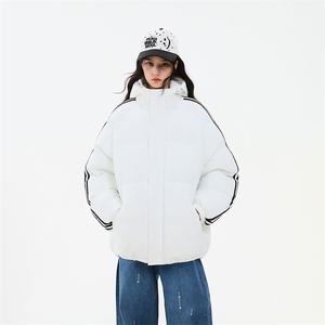 冬季潮流条纹五防立领加绒加厚棉衣情侣撞色棉服外套MY8899-p78图片
