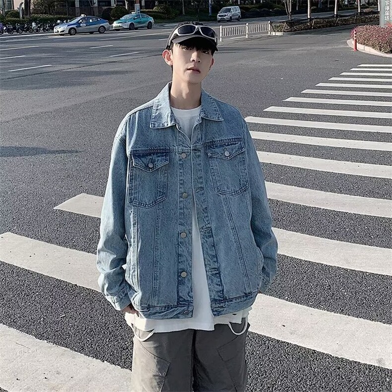 高街vibe美式撞色十字架外套欧美街头ins穿搭高级感夹克WT605p80,男装夹克,星座1013