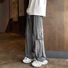 工装裤男韩版潮流大口袋个性高街帅气2024秋冬季ins长裤K4728-P38，男装休闲裤，星座412-3