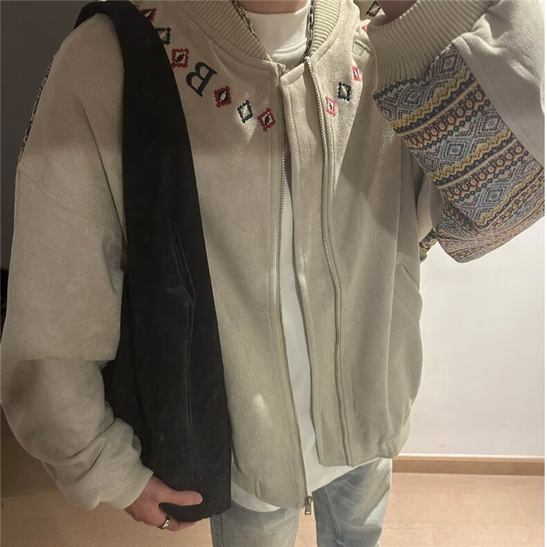 美式字母印花飞行夹克外套拉链新款百搭513AJK2576P70,男装夹克,星座513A