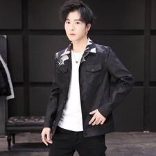衬衣男韩版帅气2021新款长袖休闲宽松工装男士衬衫外套JK163-P50，男装夹克，星座1206（原A206）