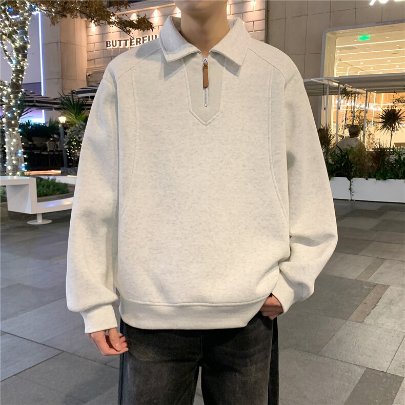 春季新款轻熟休闲风POLO领卫衣WY05512-P55,男装Polo衫,星座308B-2