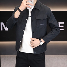 夹克外套男春秋休闲百搭时尚翻领男士夹克上衣N7805-P90，男装夹克，星座310B-3