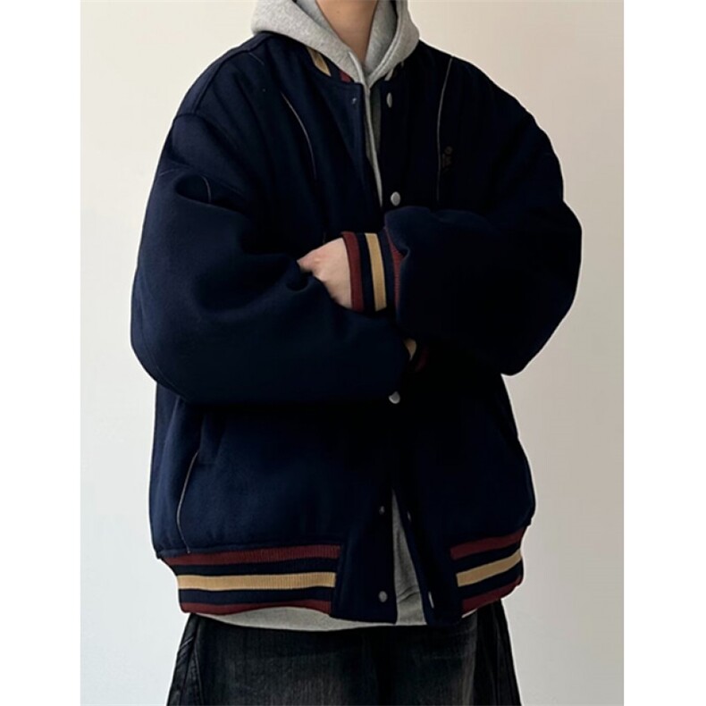 棒球服外套男冬季新款百搭宽松休闲刺绣保暖棉服MY19,男装棉衣,星座1116A（原606A-3）
