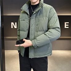 2024新款男士羽绒服短款立领冬季鸭绒外套B240-YR44030-P170，男装羽绒服，电商B240