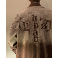 美式复古水洗做旧渐变棒球服男外套春季新款百搭夹克男JK972-P85，男装夹克，星座1103-3