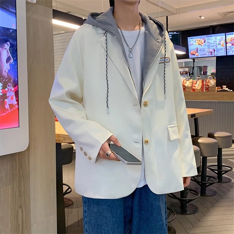 男士休闲西装外套双层连帽西装J6507P73,男装西服,星座1116-2