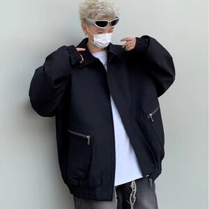 2327-P65 飞行员夹克外套男垫肩秋季2025新款潮牌翻领工装行政图片