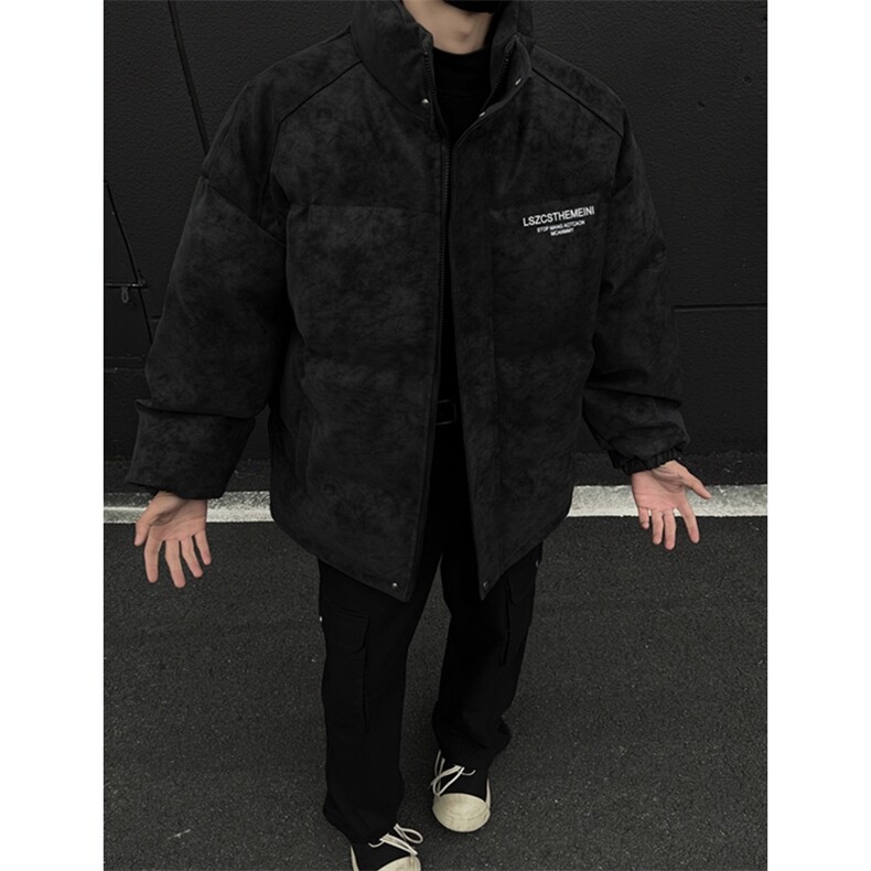 档口图高级感皮棉服宽松立领棉袄棉衣M520-P100,男装棉衣,星座1213