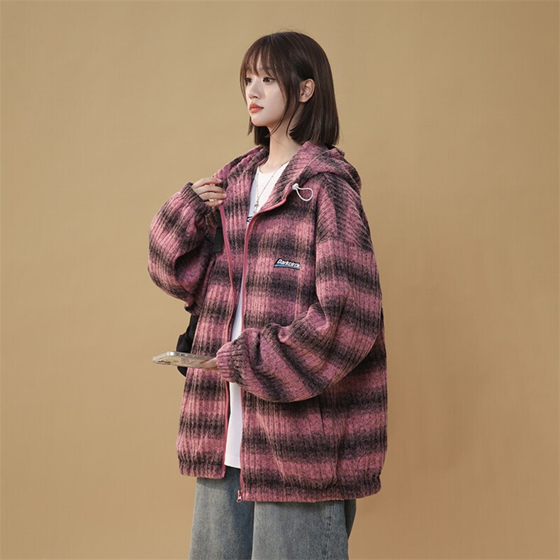 2025春新款情侣配色宽松连帽卫衣潮男女外套JK1001P88,男装夹克,星座201-2