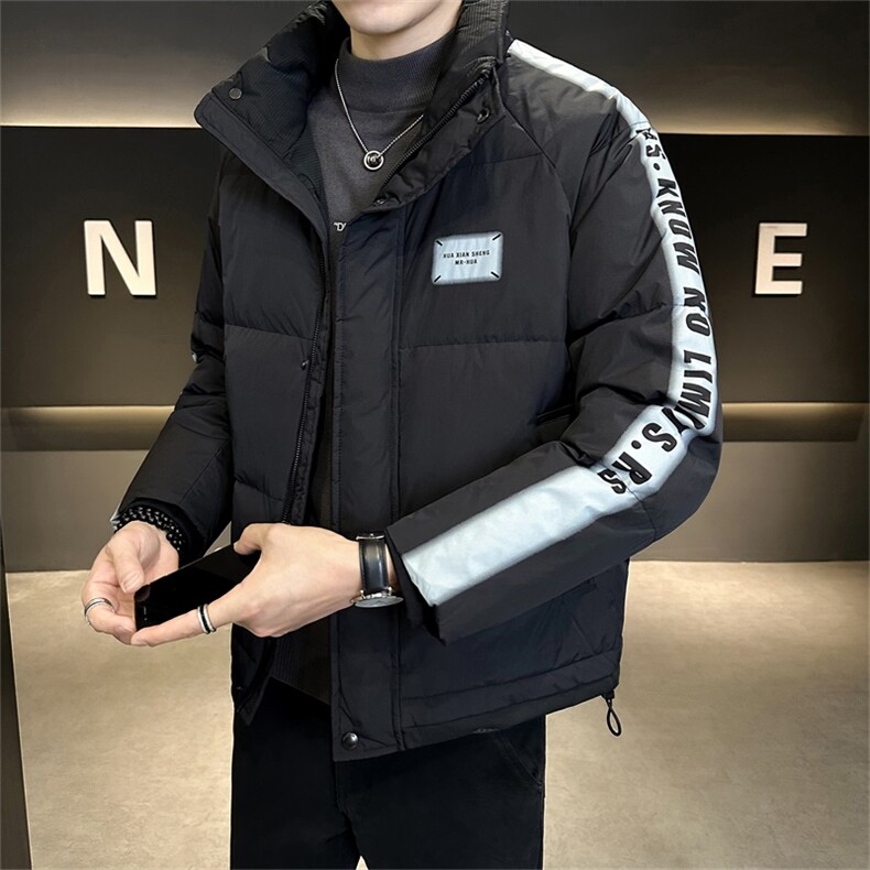 2025冬季新标90白鸭绒高品质店主风拼色立领羽绒服男23818-P280图片