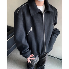 短款呢料呢子夹克外套男装2025冬季呢子大衣XZ514-2-F1-P115，男装夹克，星座514-2(原B239)