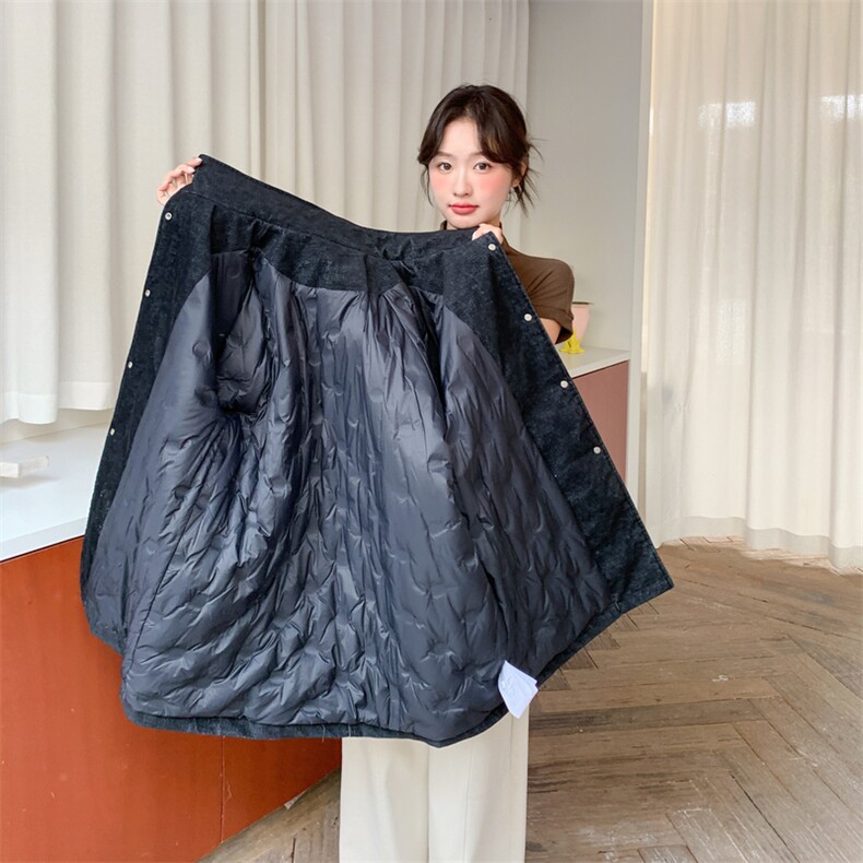 有货 灯芯绒内里新标90绒外套+围巾2C090-8999-P315-K478图片