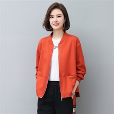 女士休闲卫衣2025春秋新中年妈妈开衫卫衣外套，女装卫衣/绒衫，依恋蒂丝