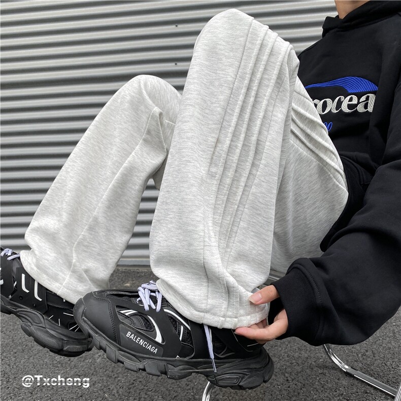 2023秋冬加绒条纹卫裤常规K23504-p50控68加绒K23504JR-p60控78,男装休闲裤,电商B315