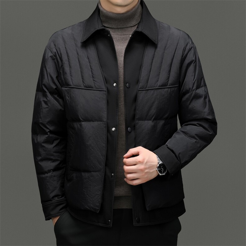 BZK13678钱塘2020-2时尚休闲新款简约冬季厚款中年男士羽绒服P225,男装羽绒服,钱塘207-2
