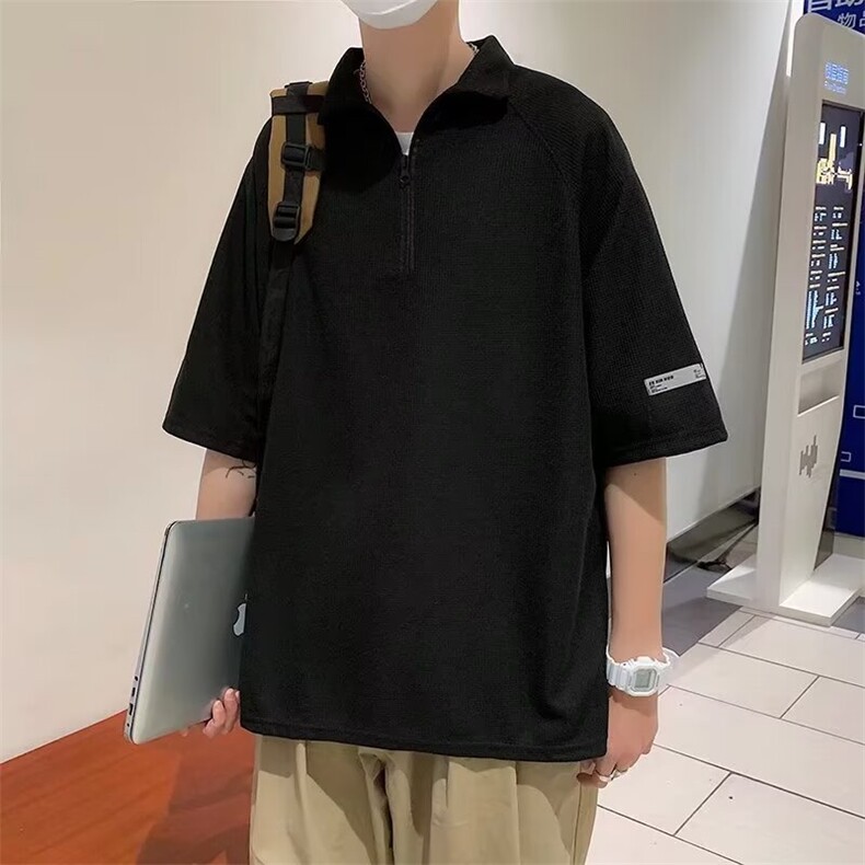 POLO衫男韩版潮流高街帅气百搭夏季2024新款ins宽松T恤WB265-P30,男装Polo衫,星座412-3