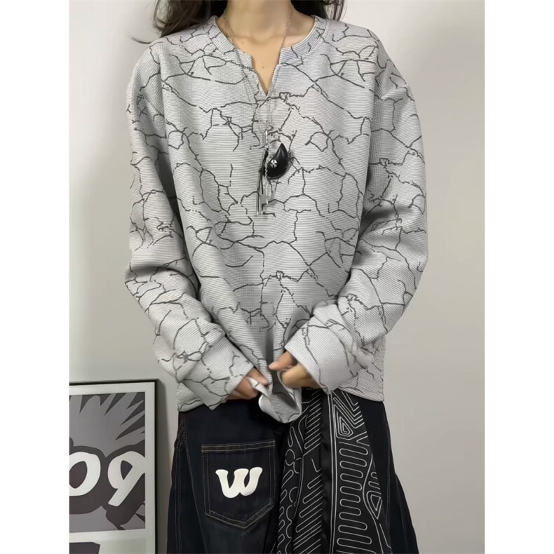XZ809A/CX605/特P24/控48印花美式V领长袖打底衫卫衣,男装T恤,星座809A(原222-1)