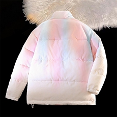 渐变羽绒棉服2024冬季新款加厚保暖情侣款棉袄冬A436-23322-P75，男装棉衣，电商A436