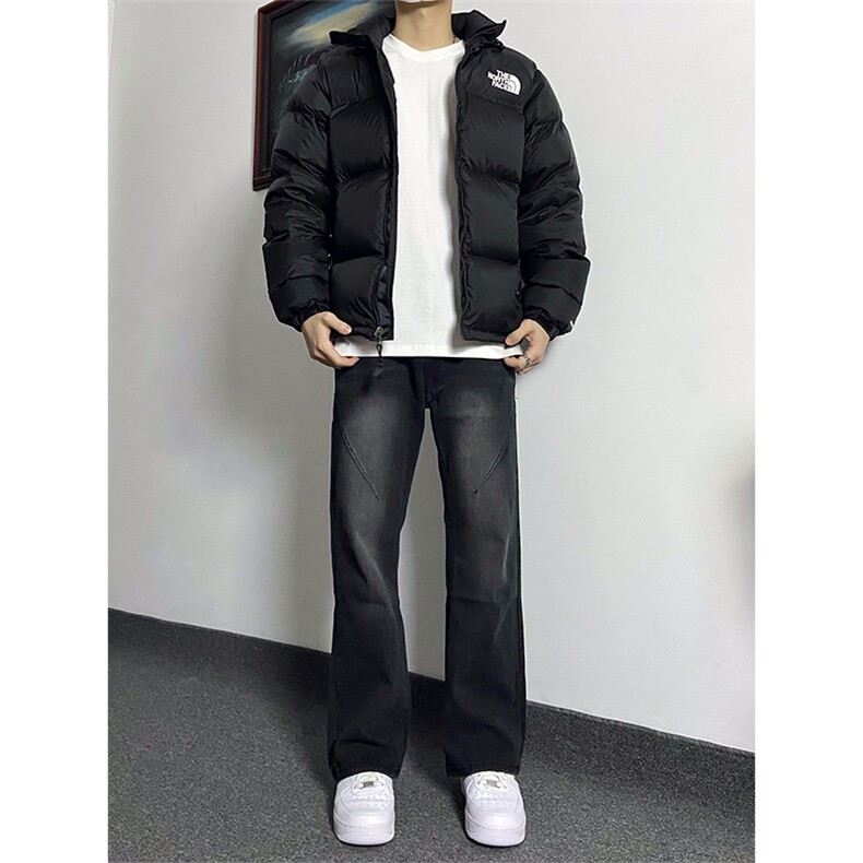 纯黑色弹力牛仔裤秋冬款cleanfit显瘦微喇裤子KZA47-P55图片