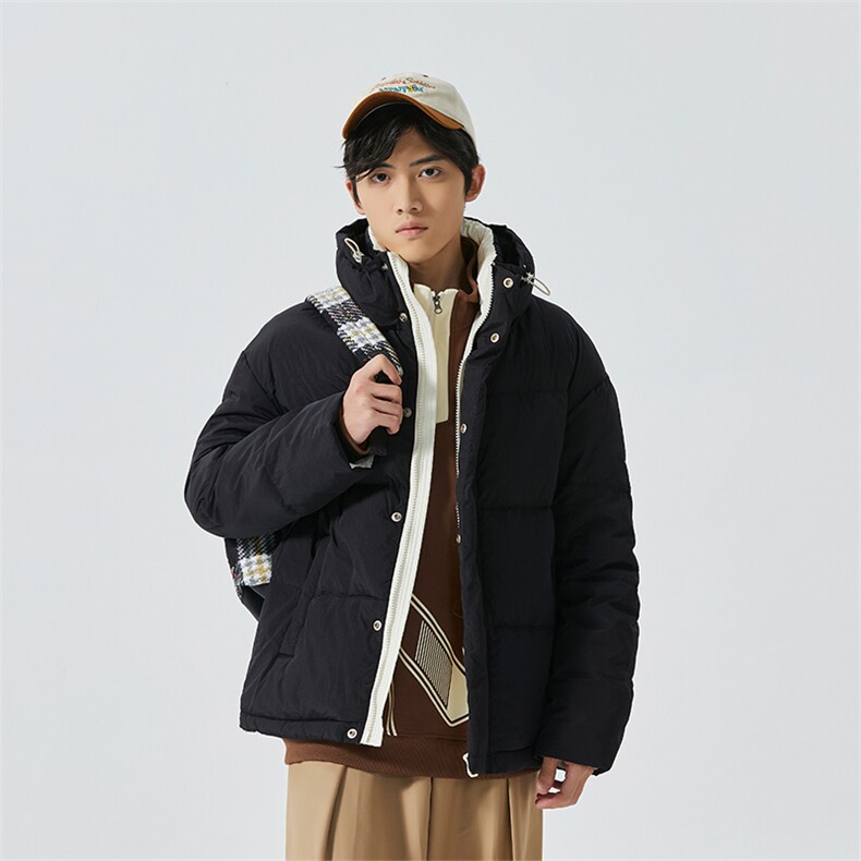 新标90白鸭绒简约休闲立领外套纯色加厚羽绒服ESY0204-P210图片