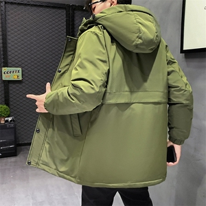 有版权 主推款中长款连帽纯色风衣夹克外套学生团体班服羽绒服图片
