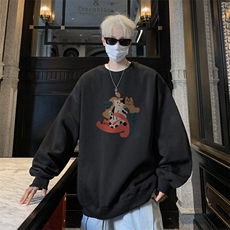 ！圆领卫衣男装港风长袖T恤男外套男WY257-特P23，男装T恤，电商B367