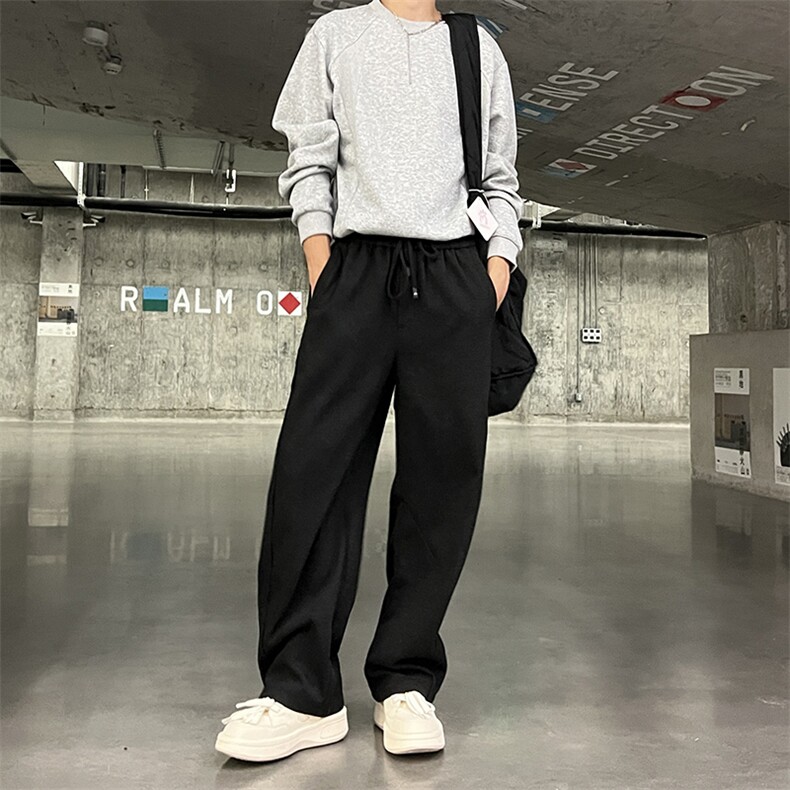 902-106-P48秋冬款毛呢休闲裤男卫裤搭配卫衣夹克毛衣牛仔裤子,男装牛仔裤,星座902A
