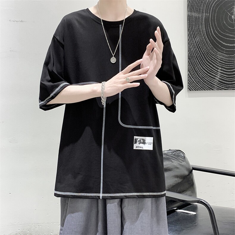 夏季短袖T恤男潮流港风A210-A8308-P25，男装T恤，星座210-3