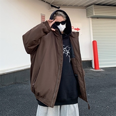 现货立领棉衣男士美式复古加厚外套潮牌工装棉服M0212-P85，男装棉衣，星座308B-2