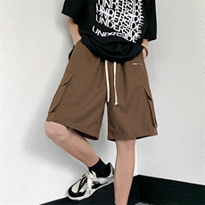 街头复古大口袋工装短裤男潮牌宽松休闲百搭五分裤DK06822-P32，男装休闲裤，星座308B-2