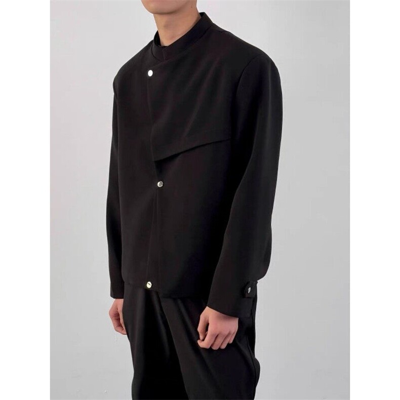 新中式垫肩斜门襟西服夹克JK0111-P70,男装夹克,星座313A(原308A-2)
