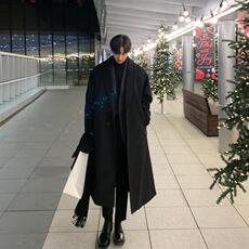 高品质秋冬风衣毛呢大衣男过膝加厚外套A430F12薄P110加棉P110，男装风衣，电商A430（原星座702）
