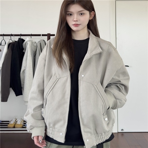 2025春秋美式新款重磅水洗帆布夹克cleanfit简约休闲百搭外套男图片