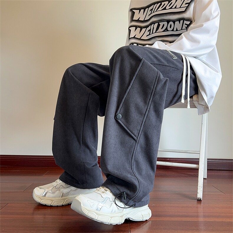 秋冬季美式高街工装休闲潮牌运动青少年裤子XZ301b-2-CK713P30图片